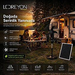 16 İnç Güneş Enerjili Vantilatör / Solar Panelli Şarjlı Fan Elektriksiz Vantilatör - 2