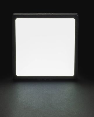 18W Sıva Üstü Kare Led Panel Siyah Kasa Beyaz Işık