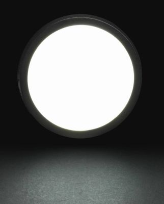 18W Sıva Üstü Yuvarlak Led Panel Siyah Kasa Beyaz Işık