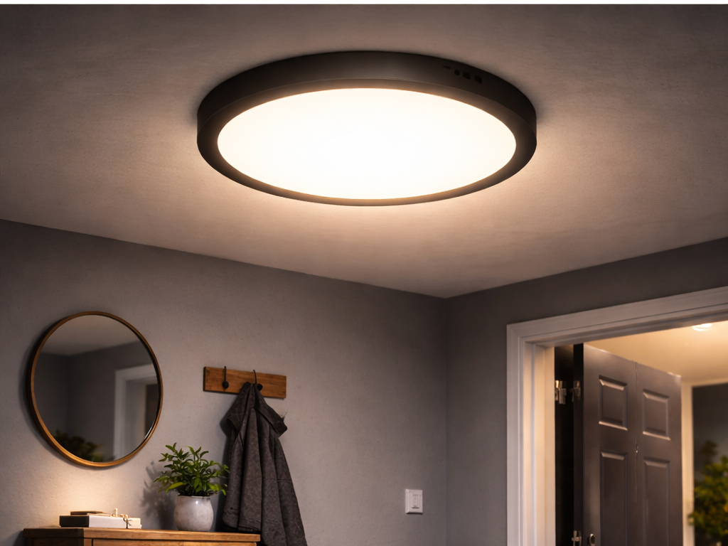 18W Sıva Üstü Yuvarlak Led Panel Siyah Kasa Beyaz Işık - 6