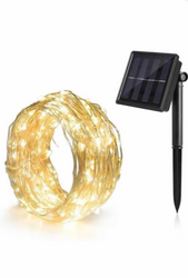 20 Metre Güneş Enerjili Solar Peri İp Led Işık Dış Mekan Bahçe Aydınlatma - 1