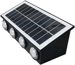 20W Solar LED Duvar Apliği | IP65 Güneş Enerjili Dış Mekan Aydınlatma CT-8010 - 4
