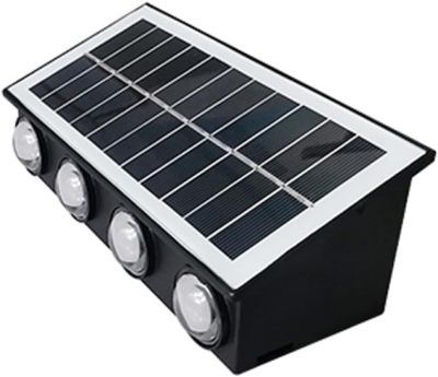 20W Solar LED Duvar Apliği | IP65 Güneş Enerjili Dış Mekan Aydınlatma CT-8010 - 4
