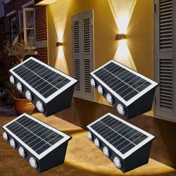 20W Solar LED Duvar Apliği | IP65 Güneş Enerjili Dış Mekan Aydınlatma CT-8010 - 2