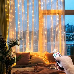 Ledreyon - 2x2 Kumandalı Perde Led Işık Yılbaşı Süs Aydınlatma Ledreyon - 2x2 Kumandalı Perde Led Işık Yılbaşı Süs Aydınlatma