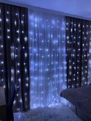 2x2 Metre 8 Animasyonlu Perde Led Işık Yılbaşı Aydınlatma Akar Led Perde