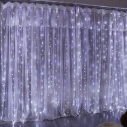 2x2 Metre 8 Animasyonlu Perde Led Işık Yılbaşı Aydınlatma Akar Led Perde - Thumbnail