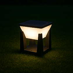 30W Güneş Enerjili 3 Renk Fonksiyonlu Bahçe Aydınlatma Dış Mekan Aydınlatması Solar Bahçe Armatür Küp - 4
