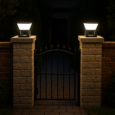 30W Güneş Enerjili 3 Renk Fonksiyonlu Bahçe Aydınlatma Dış Mekan Aydınlatması Solar Bahçe Armatür Küp - 5