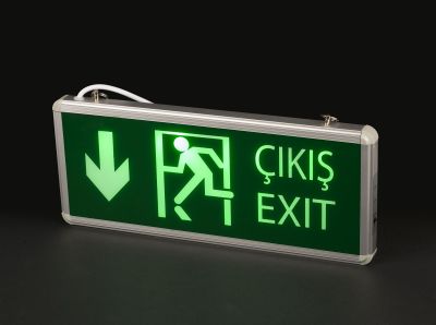 3W Aşağı Çift Yönlü Exit Led'li Çıkış Armatürü