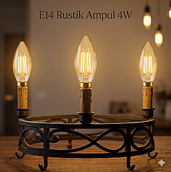 4 Watt Rustik Led Ampul CT-4280 Amber Renk E14 - 1