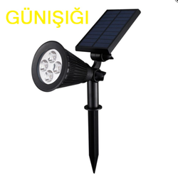 7W Güneş Enerjili Solar Çim Bahçe Aydınlatma Led Işıklı Çim Kazığı - Thumbnail