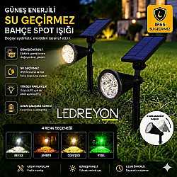 7W Güneş Enerjili Solar Çim Bahçe Aydınlatma Led Işıklı Çim Kazığı