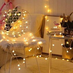 5 Metre 50 Top Led Işık Günışığı Fişli İç Mekan Dekoratif Işık Zinciri - 9