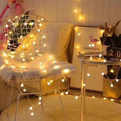 5 Metre 50 Top Led Işık Günışığı Fişli İç Mekan Dekoratif Işık Zinciri - 9