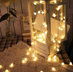 5 Metre 50 Top Led Işık Günışığı Fişli İç Mekan Dekoratif Işık Zinciri - 10