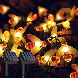 5 Metre Güneş Enerjili Solar Dış Mekan Arı Led Işık Dekoratif Bahçe Aydınlatma - Thumbnail