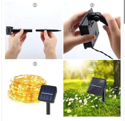 5 Metre Güneş Enerjili Solar Peri İp Led Işık Dış Mekan Bahçe Aydınlatma - 3