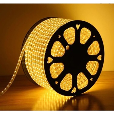 5050 Amber Sarı 120 Led Hortum Led 3 Çipli 220 Volt