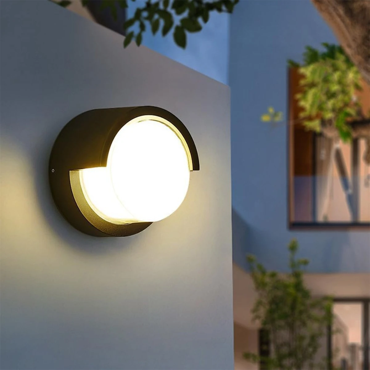 7W 3200K Aspendos Dekoratif Duvar Led Aplik Dış Mekan Bahçe Aydınlatma Armatürü