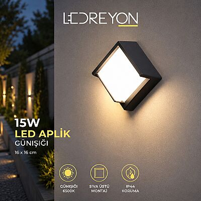 15W Dış Mekan Duvar Aplik Bahçe Aydınlatması Led Spot Bahçe Işığı - 1