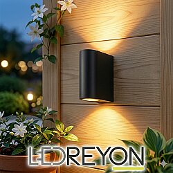 Çift Yönlü Bahçe Duvar Aplik Dış Mekan Su Geçirmez Bahçe Aydınlatması