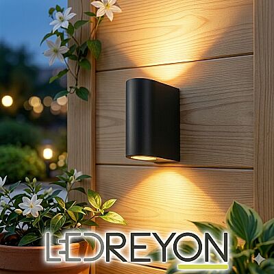 Çift Yönlü Bahçe Duvar Aplik Dış Mekan Su Geçirmez Bahçe Aydınlatması - 1