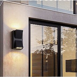 Çift Yönlü İç ve Dış Mekan Modern Aplik Dekoratif Bahce Aydınlatma 220V Günışığı - 2