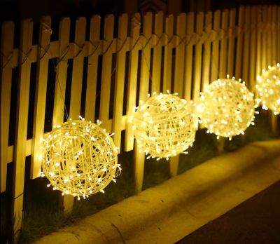 Dekoratif Led Işıklı 35 cm Plastik Top Günışığı Aydınlatma