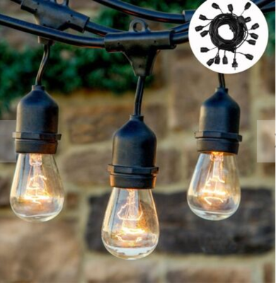 10 Metre E-27 Duylu Dış Mekan Sarmaşık İp Led Bahçe Aydınlatma - 10 Duylu - 10