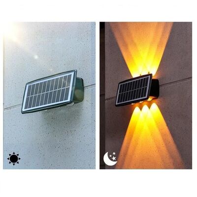 Güneş Enerjili Solar Merkür Aplik Bahçe Aydınlatma
