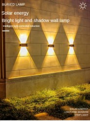 Güneş Enerjili Solar Merkür Aplik Bahçe Aydınlatma - Thumbnail