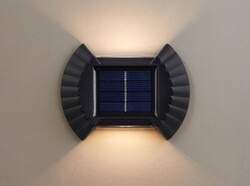 Güneş Enerjili Dekoratif Solar Duvar Aplik Bahçe Aydınlatma Armatürü - Thumbnail