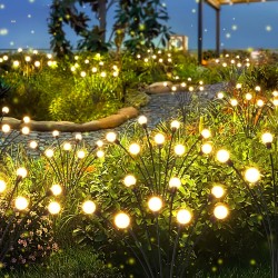 Güneş Enerjili Solar 8 Ledli Ateş Böceği Led Bahçe Aydınlatma Dekorasyon - Thumbnail