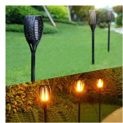 Güneş Enerjili Solar Alev Efektli Dekoratif Bahçe Lambası Meşale Bahçe Aydınlatma Led Işık - Thumbnail