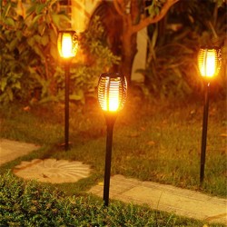 Güneş Enerjili Solar Alev Efektli Dekoratif Bahçe Lambası Meşale Bahçe Aydınlatma Led Işık - Thumbnail