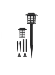 15W Güneş Enerjili Solar Çim ve Set Üstü Armatür Bahçe Aydınlatma 6500K Beyaz - Thumbnail