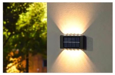 Güneş Enerjili Solar Duvar Aplik Led Aplik Bahçe Aydınlatma Armatürü