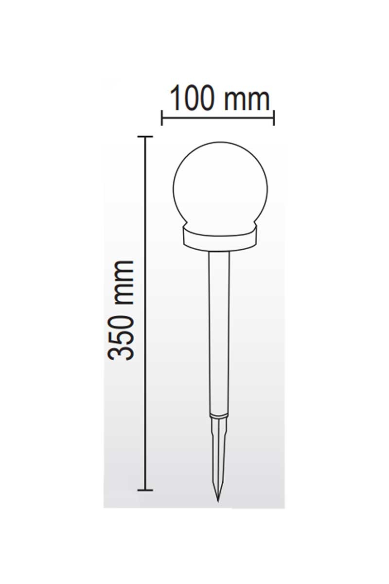 Güneş Enerjili Solar Glop Çim Armatürü 3W 3200K Günışığı Bahçe Aydınlatma - Thumbnail