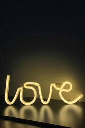 Günışığı Neon Love Yazısı Led Işıklı Neon Yazı - Thumbnail