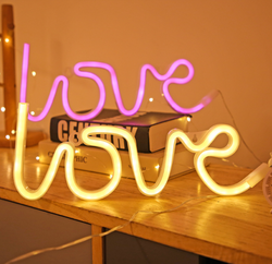 Günışığı Neon Love Yazısı Led Işıklı Neon Yazı - Thumbnail