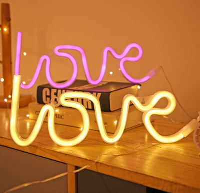 Günışığı Neon Love Yazısı Led Işıklı Neon Yazı