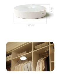 Hareket Sensörlü - Usb Şarjlı - Led Işık Lamba - Dolap İçi Aydınlatma - Thumbnail