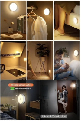 Hareket Sensörlü - Usb Şarjlı - Led Işık Lamba - Dolap İçi Aydınlatma