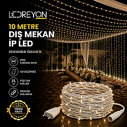 IP65 Dış Mekan Su Geçirmez İp led Işık - 10 Metre - İp Led Işık Bahçe Ağaç Aydınlatma
