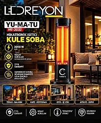 Kule Tipi Micatronic Dik Isıtıcı 2000w Termostatlı Devrilme Emniyetli Elektrikli Soba Isıtıcı