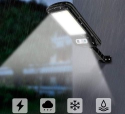 Kumandalı Güneş Enerjili Solar Bahçe Aydınlatma Armatürü Bahçe Lambası - Thumbnail