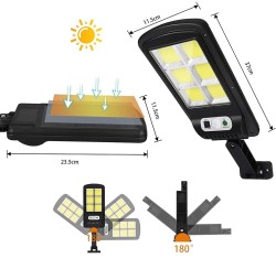 Kumandalı Güneş Enerjili Solar Bahçe Aydınlatma Armatürü Bahçe Lambası - Thumbnail