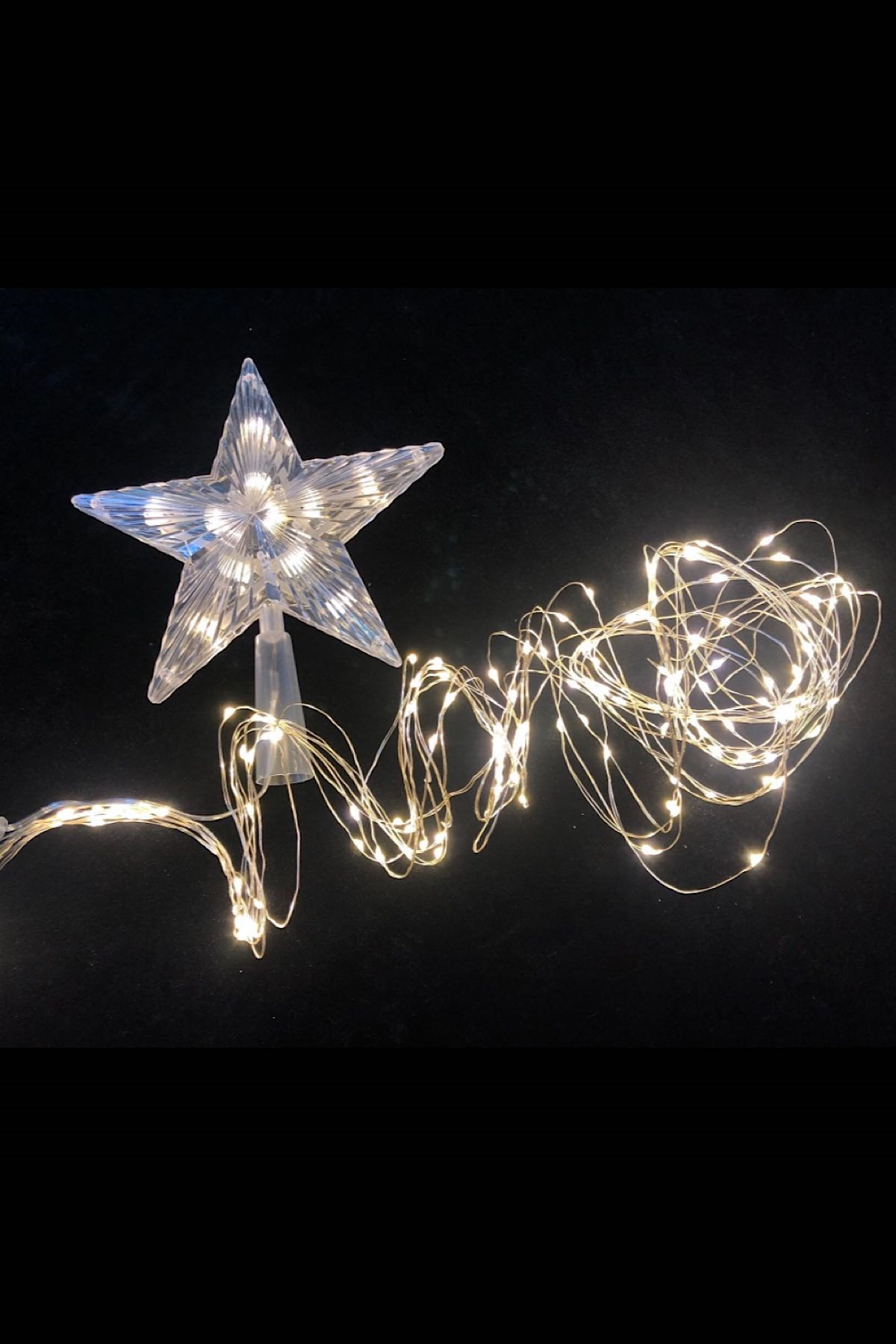 Kumandalı Yılbaşı Ağaç Süsleme Led Işık Ve Tepe Yıldızı Seti Yılbaşı Süsleri Ağaç Süsleme Seti - Thumbnail