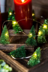 Ledreyon - Mini Çam Ağaçlı Peri Led Işık Yılbaşı Süsleri Led Aydınlatma